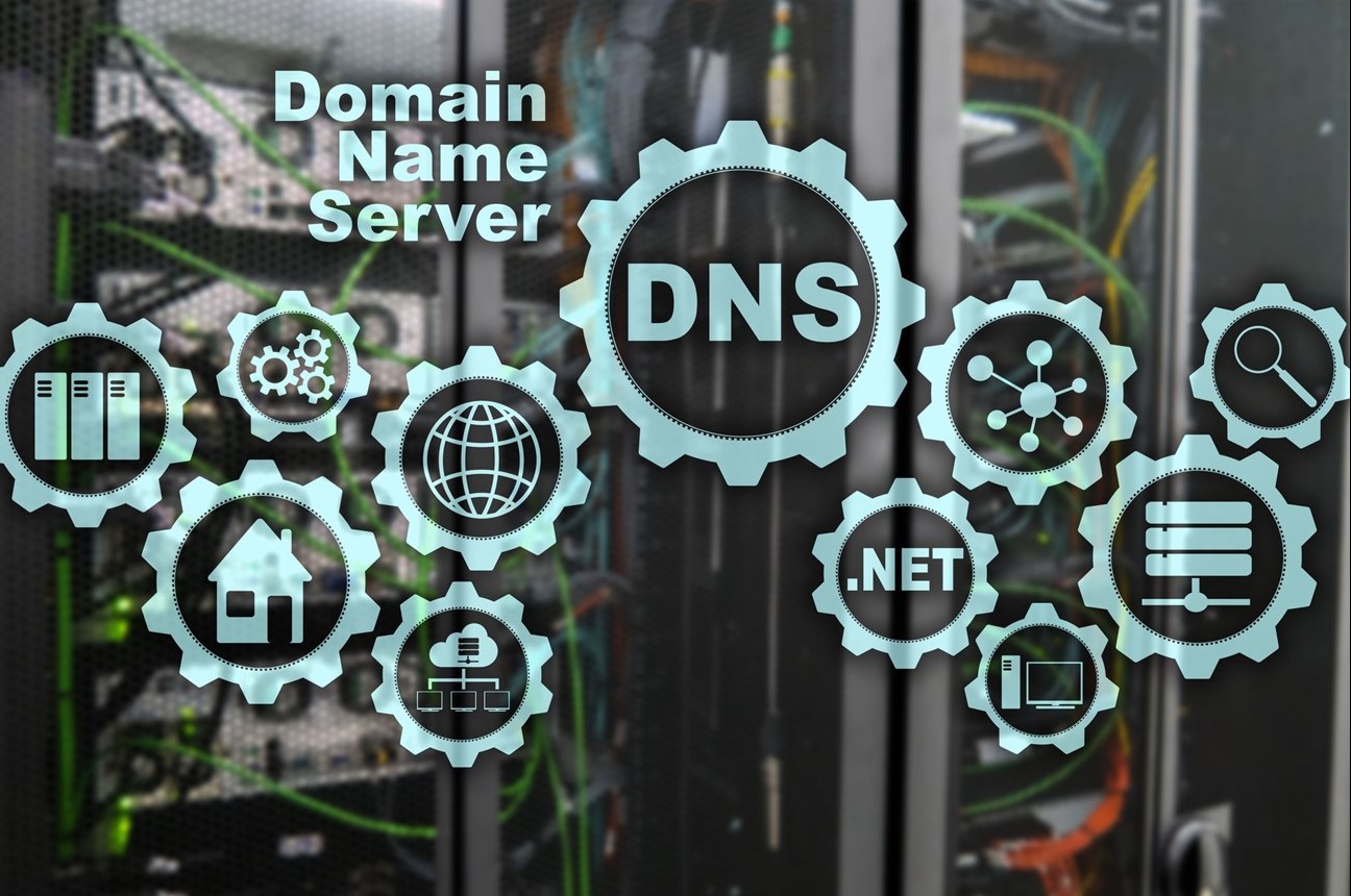 Concepto visual de infraestructura DNS